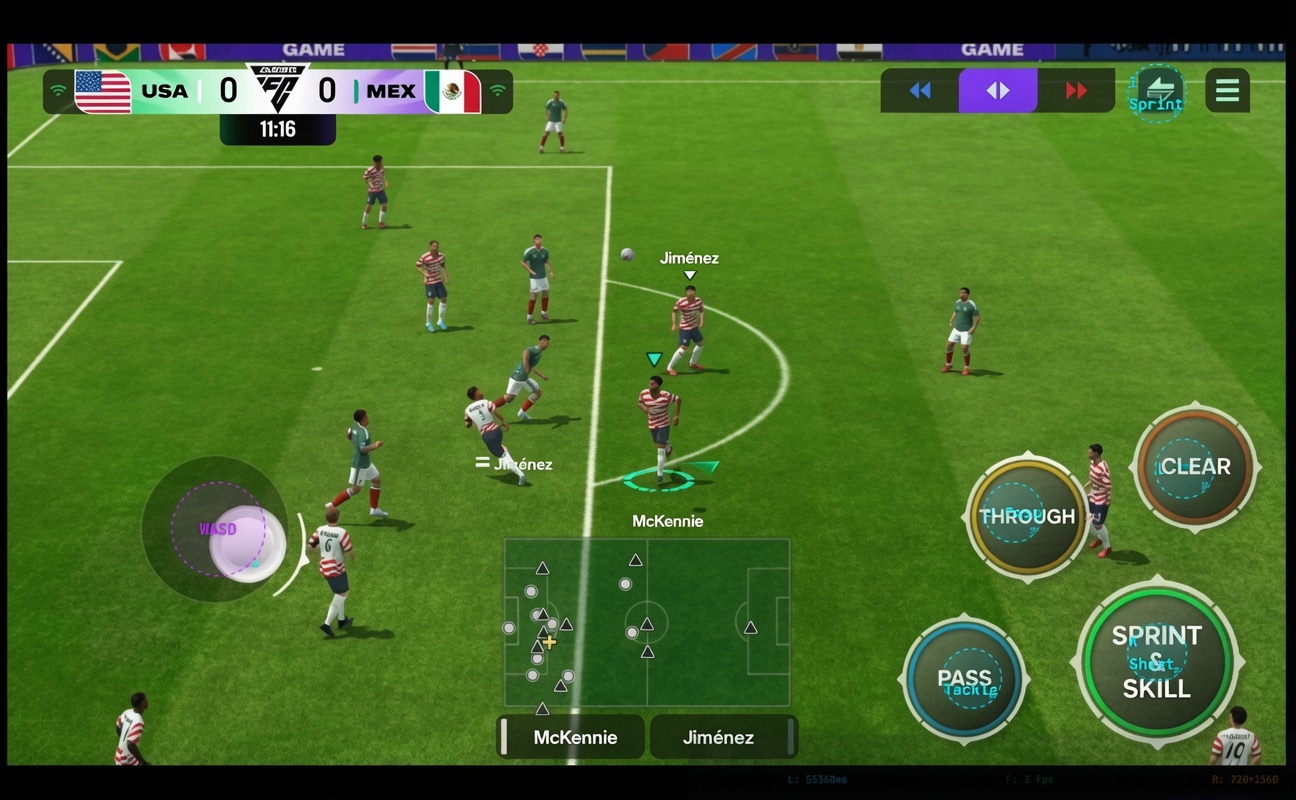 Customize the WASD controls and button positions using Edit Layout